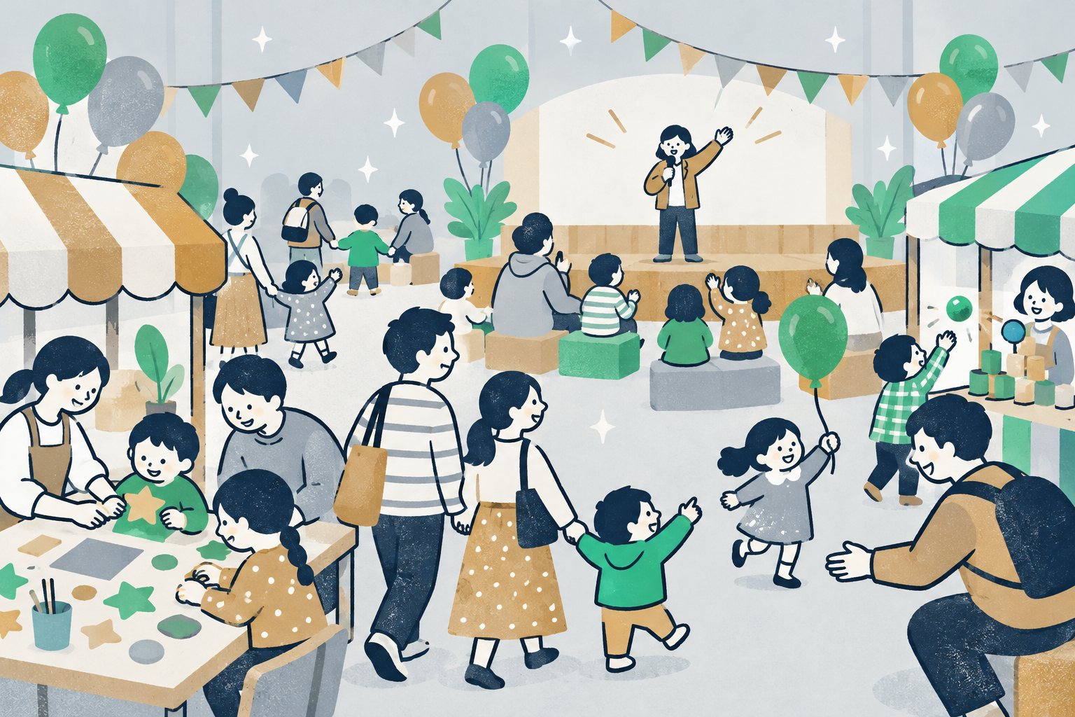 親子で楽しむイベント会場